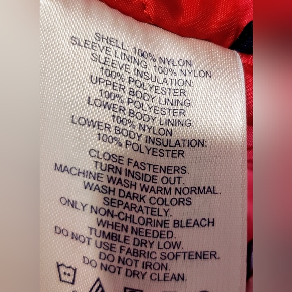 LANDS' END Insulated Winter Coat Hooded Red Size L/P 14-16 Nylon Polyester - Picture 11 of 15